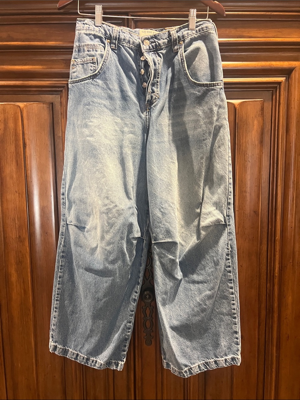 We The Free Light Blue Relaxed Straight-Leg Jeans